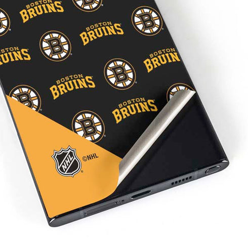 NHL Boston Bruins Pattern Galaxy S25 Ultra Skin